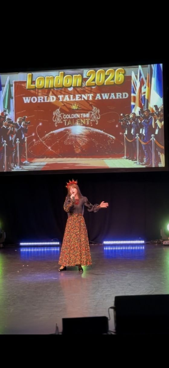 Arseniia performing at the World Talent Award final