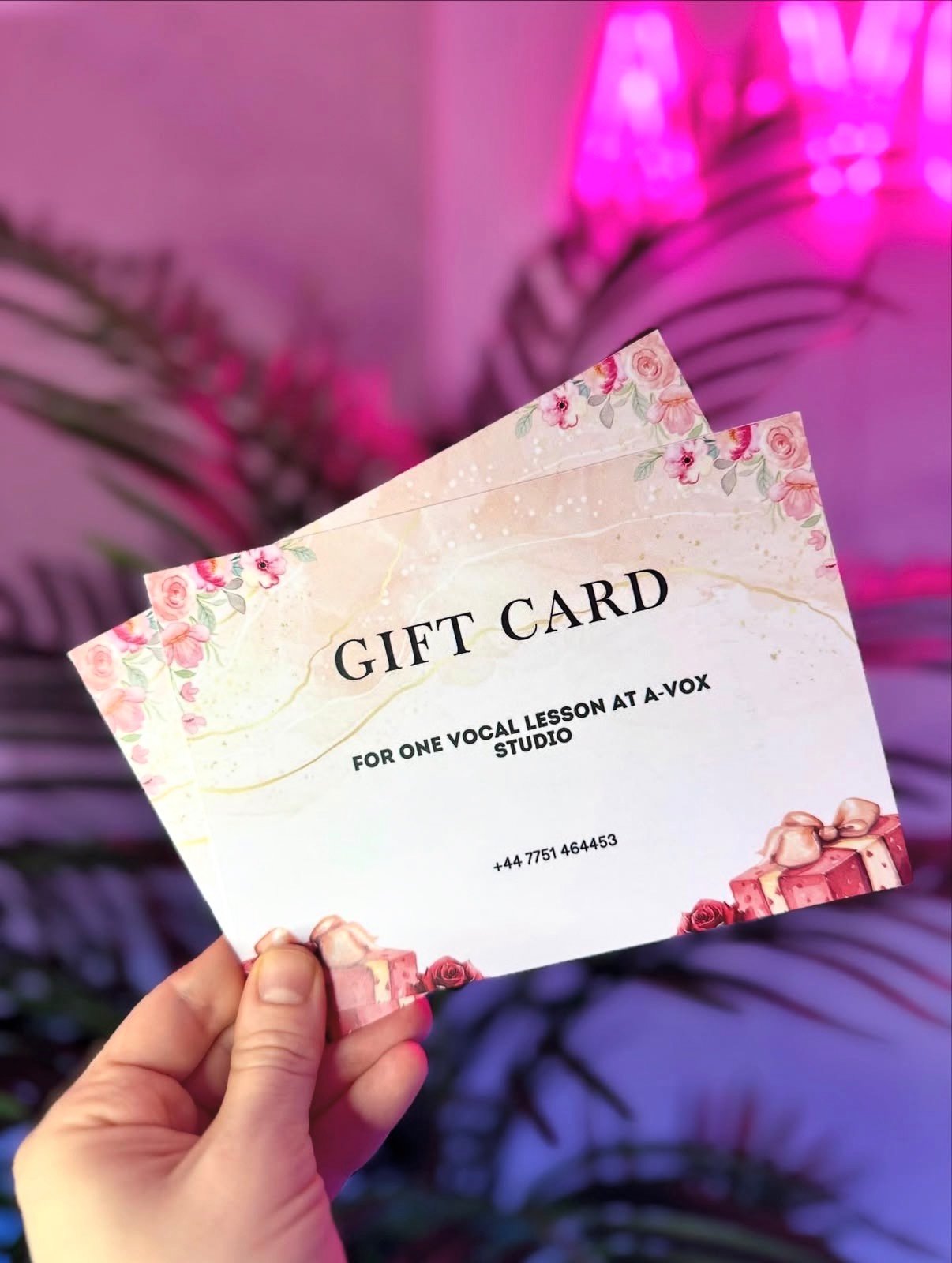 A-VOX music lesson gift certificate — piano and singing lessons in Bermondsey, London