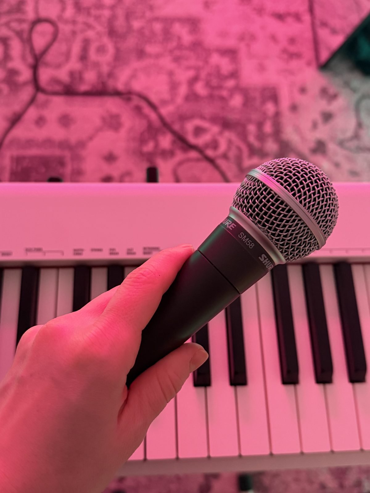 Neurodivergent-friendly music lessons in London — calm microphone and piano setup at A-VOX studio